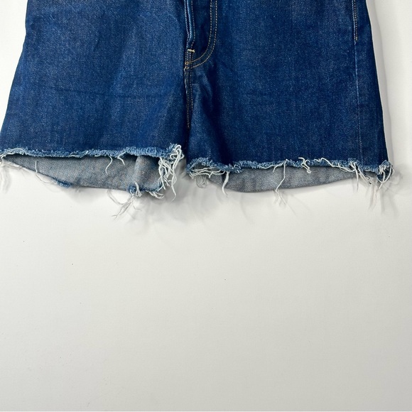 🔴 SOLD- Levi’s Ribcage High Rise Button Fly Cut Off Denim Shorts Distressed - Picture 8 of 11